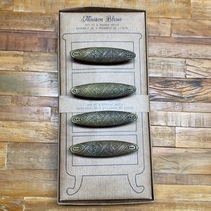 Set of 4 Vintage Drawer Pulls Kitchen Drawer Handles